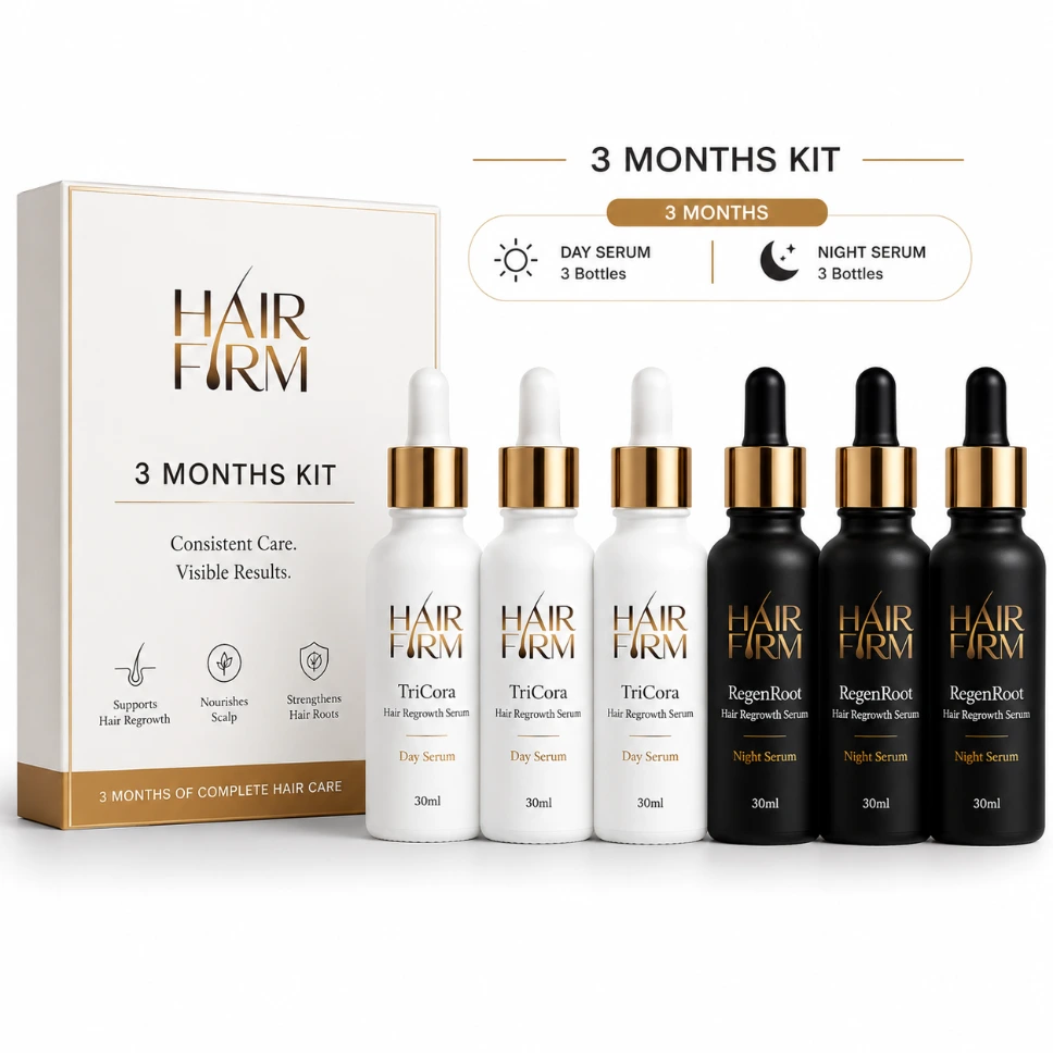 TriCora – Advanced Hair Revival Serum with RegenRoot | 90ml+90ml     (*3 Month Pack*)